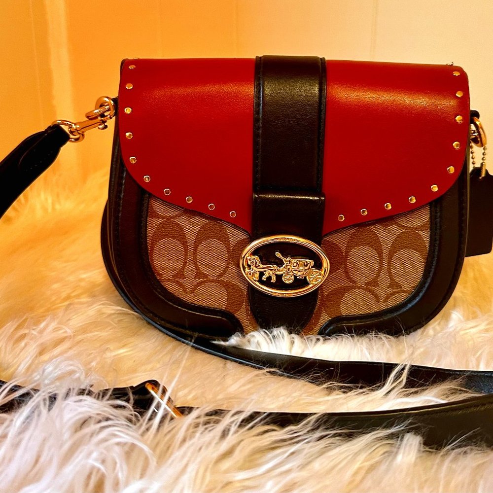 Coach Georgie Saddlebag Crossbody Bag